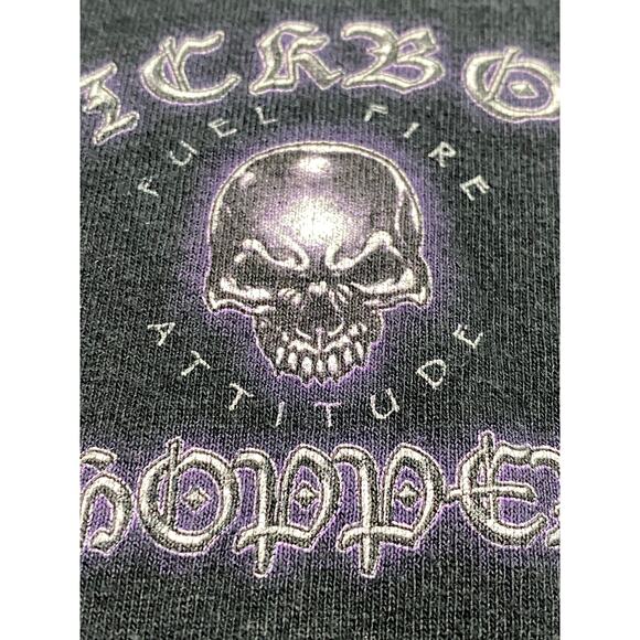 Sick Boy Choppers T-Shirt Size Large Black Short Sleeve Skull Graphic Tee - Picture 8 of 9